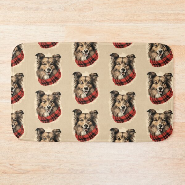 Item preview, Shetland Sheepdog Sheltie Christmas Plaid Watercolor designed and sold by rafaeltto.