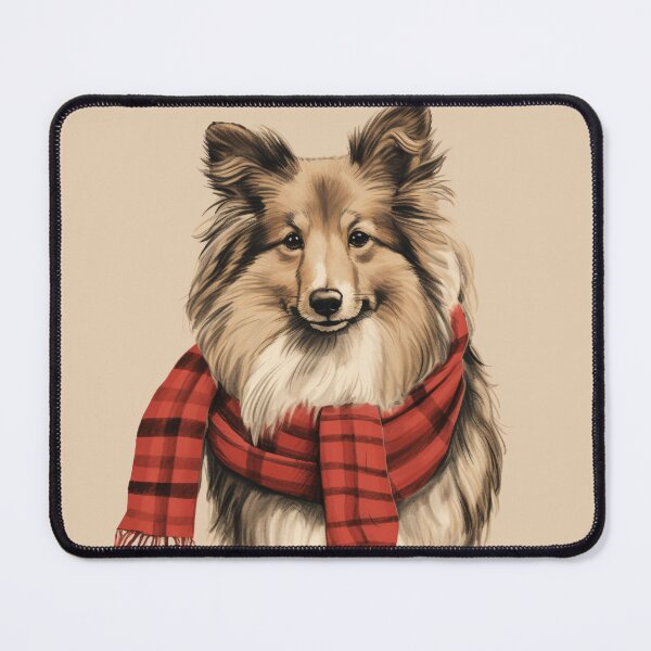 Item preview, Shetland Sheepdog Sheltie Christmas Plaid Watercolor designed and sold by rafaeltto.