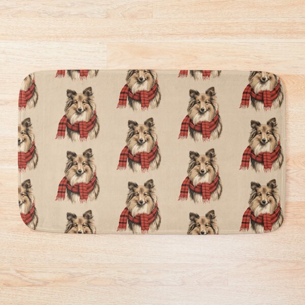 Item preview, Shetland Sheepdog Sheltie Christmas Plaid Watercolor designed and sold by rafaeltto.