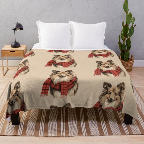 Item preview, Shetland Sheepdog Sheltie Christmas Plaid Watercolor designed and sold by rafaeltto.