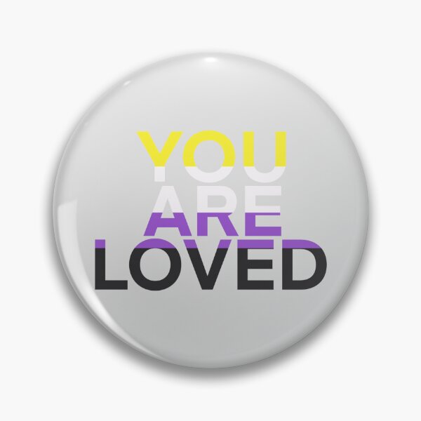 Item preview, You are loved (non-binary) designed and sold by Cosmic Kitty Colors.