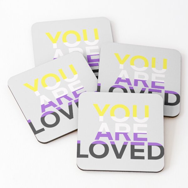 Item preview, You are loved (non-binary) designed and sold by Cosmic Kitty Colors.