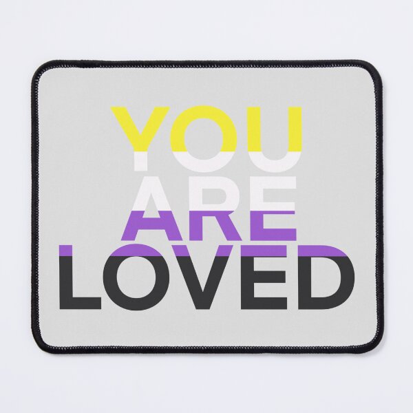 Item preview, You are loved (non-binary) designed and sold by Cosmic Kitty Colors.
