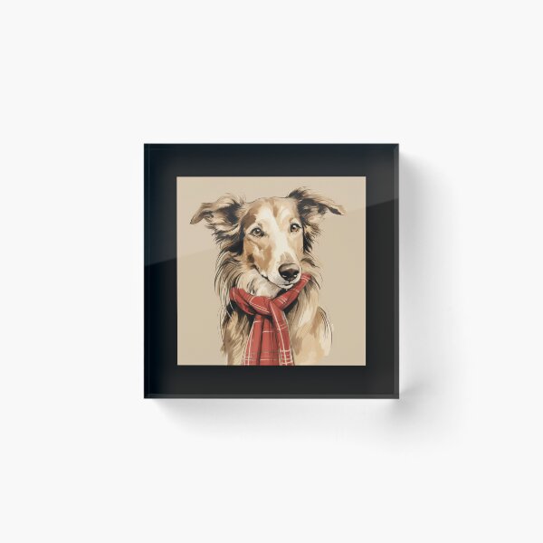 Item preview, Silken Windhound Christmas Plaid Watercolor designed and sold by rafaeltto.