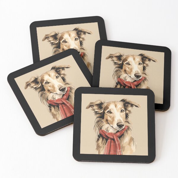 Item preview, Silken Windhound Christmas Plaid Watercolor designed and sold by rafaeltto.