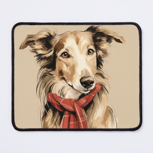 Item preview, Silken Windhound Christmas Plaid Watercolor designed and sold by rafaeltto.