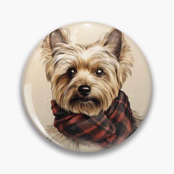 Item preview, Silky Terrier Christmas Plaid Watercolor designed and sold by rafaeltto.