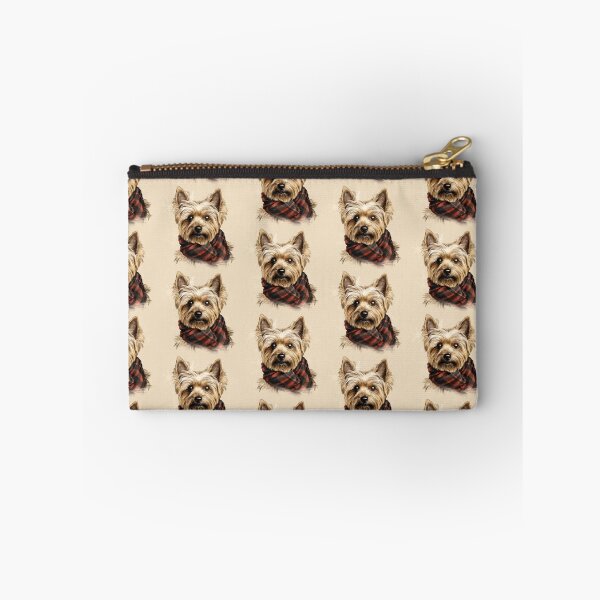 Item preview, Silky Terrier Christmas Plaid Watercolor designed and sold by rafaeltto.