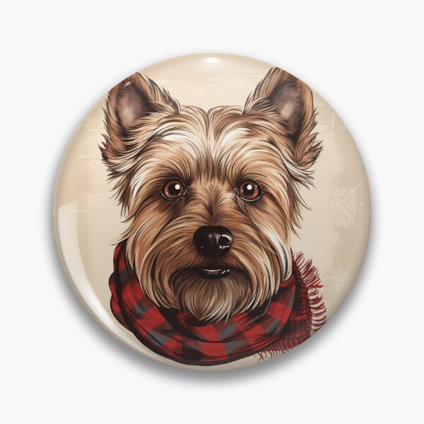 Item preview, Silky Terrier Christmas Plaid Watercolor designed and sold by rafaeltto.
