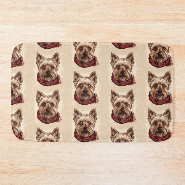 Item preview, Silky Terrier Christmas Plaid Watercolor designed and sold by rafaeltto.