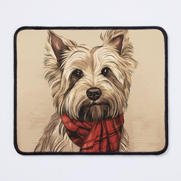 Item preview, Skye Terrier Christmas Plaid Watercolor designed and sold by rafaeltto.