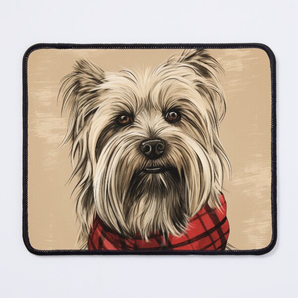 Item preview, Skye Terrier Christmas Plaid Watercolor designed and sold by rafaeltto.