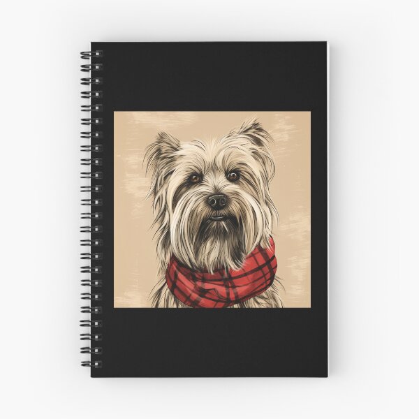 Item preview, Skye Terrier Christmas Plaid Watercolor designed and sold by rafaeltto.