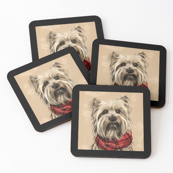 Item preview, Skye Terrier Christmas Plaid Watercolor designed and sold by rafaeltto.