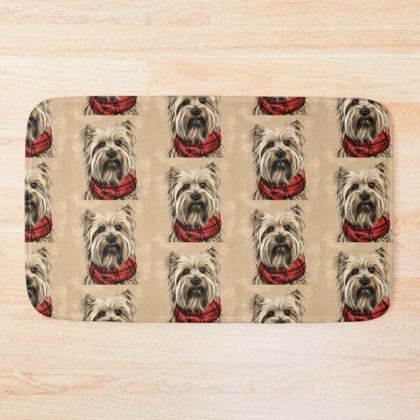 Item preview, Skye Terrier Christmas Plaid Watercolor designed and sold by rafaeltto.