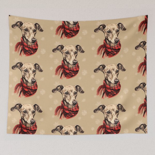 Item preview, Sloughi Christmas Plaid Watercolor designed and sold by rafaeltto.
