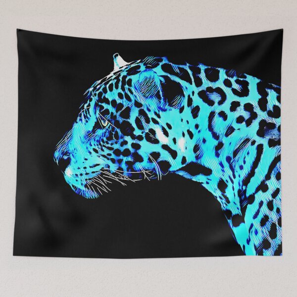 Item preview, Glowing Jaguar In Shades Of Blue designed and sold by Heathermarie321.