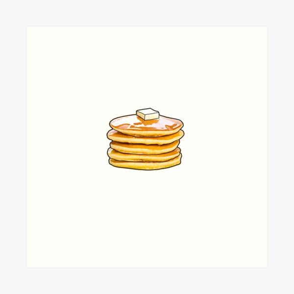 Little Berry Pancakes Hand Drawn Art Print Pancake Art Pancake Art Print  Food Art Print Cute Food Art Cute Pancake Drawing 