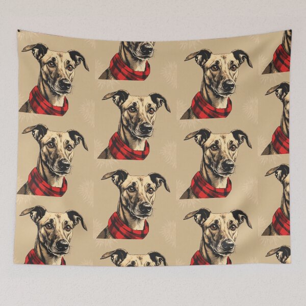Item preview, Sloughi Christmas Plaid Watercolor designed and sold by rafaeltto.