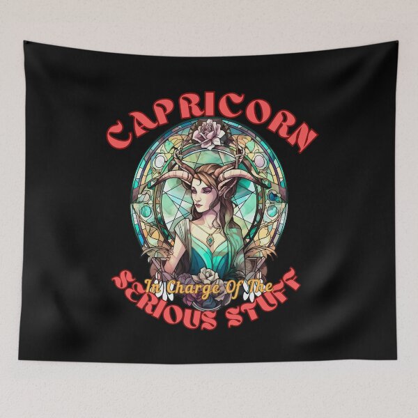 Item preview, Capricorn: In Charge Of The Serious Stuff. capricorn quotes designed and sold by ZodiacWonders.