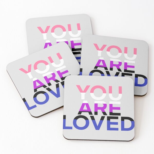 Item preview, You are loved (gender-fluid) designed and sold by Cosmic Kitty Colors.