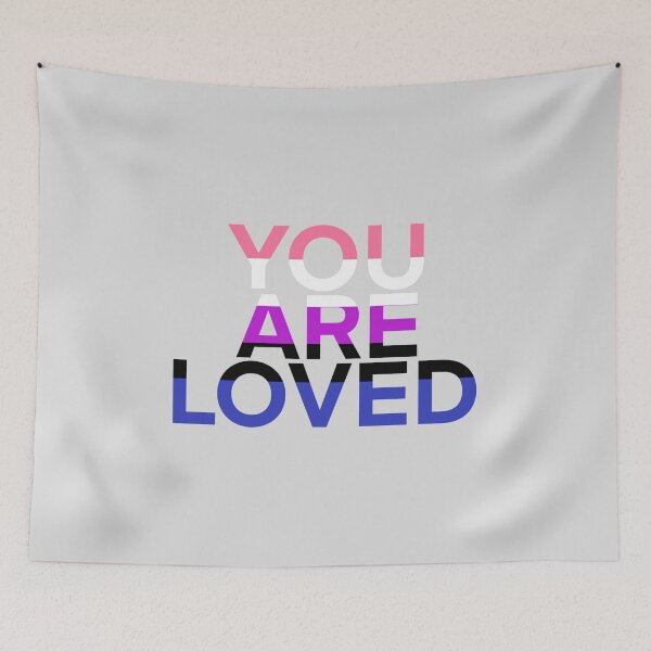 Item preview, You are loved (gender-fluid) designed and sold by Cosmic Kitty Colors.