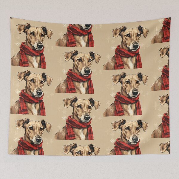 Item preview, Sloughi Christmas Plaid Watercolor designed and sold by rafaeltto.