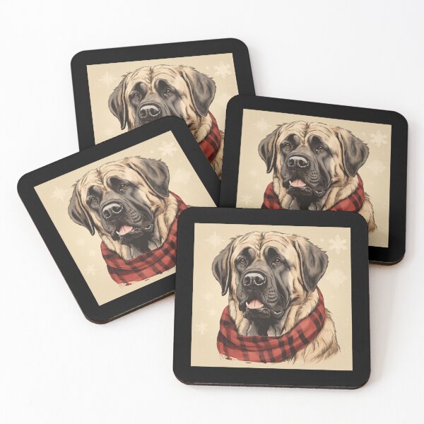 Item preview, Spanish Mastiff Christmas Plaid Watercolor designed and sold by rafaeltto.