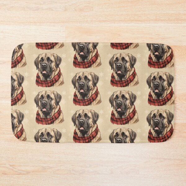 Artikelvorschau, Spanish Mastiff Christmas Plaid Watercolor entworfen und verkauft von rafaeltto.