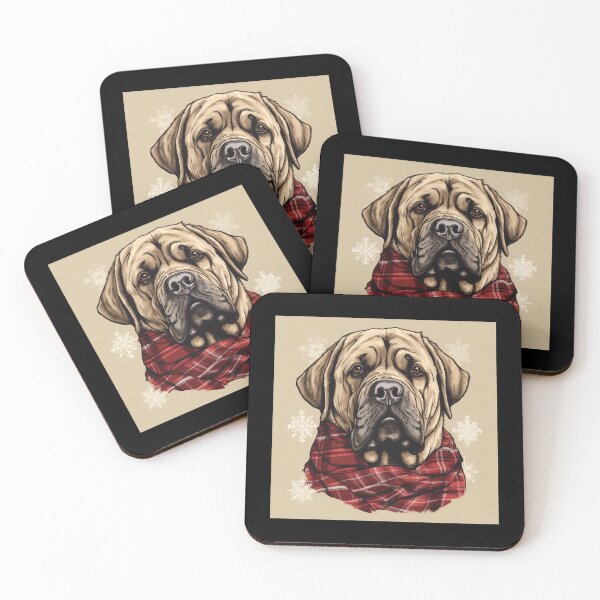 Item preview, Spanish Mastiff Christmas Plaid Watercolor designed and sold by rafaeltto.