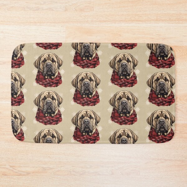 Artikelvorschau, Spanish Mastiff Christmas Plaid Watercolor entworfen und verkauft von rafaeltto.