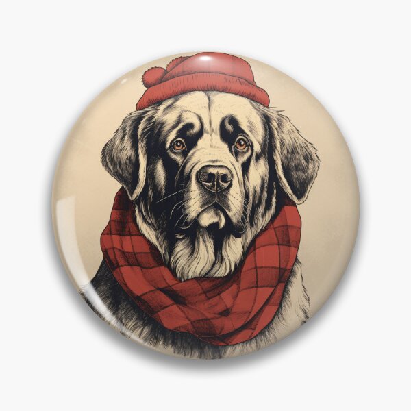 Item preview, St. Bernard Christmas Plaid Watercolor designed and sold by rafaeltto.
