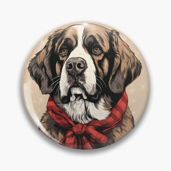Item preview, St. Bernard Christmas Plaid Watercolor designed and sold by rafaeltto.