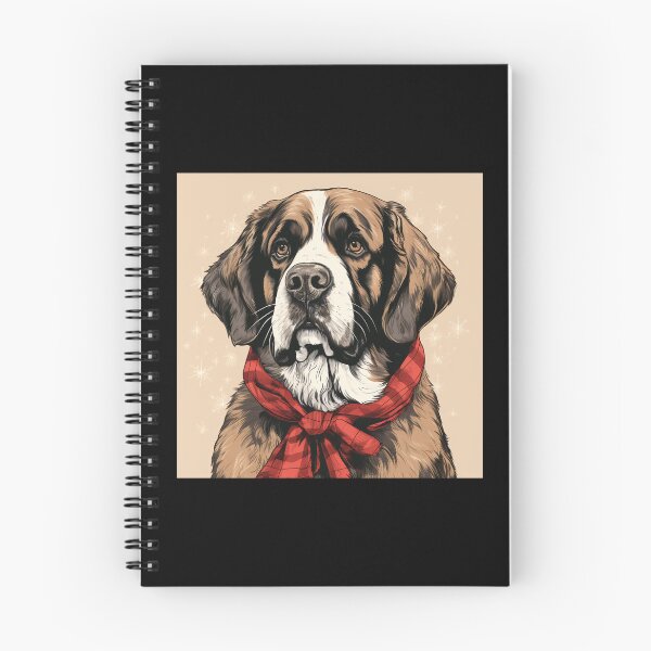 Item preview, St. Bernard Christmas Plaid Watercolor designed and sold by rafaeltto.