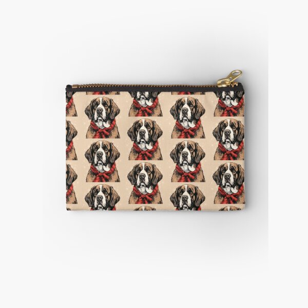 Item preview, St. Bernard Christmas Plaid Watercolor designed and sold by rafaeltto.