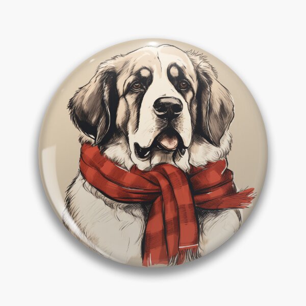 Item preview, St. Bernard Christmas Plaid Watercolor designed and sold by rafaeltto.