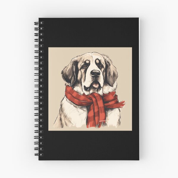 Item preview, St. Bernard Christmas Plaid Watercolor designed and sold by rafaeltto.