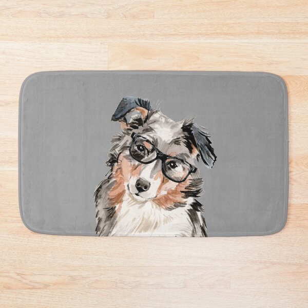 Item preview, Australian Shepherd Dog Wearing Glasses  designed and sold by beastieboutique.