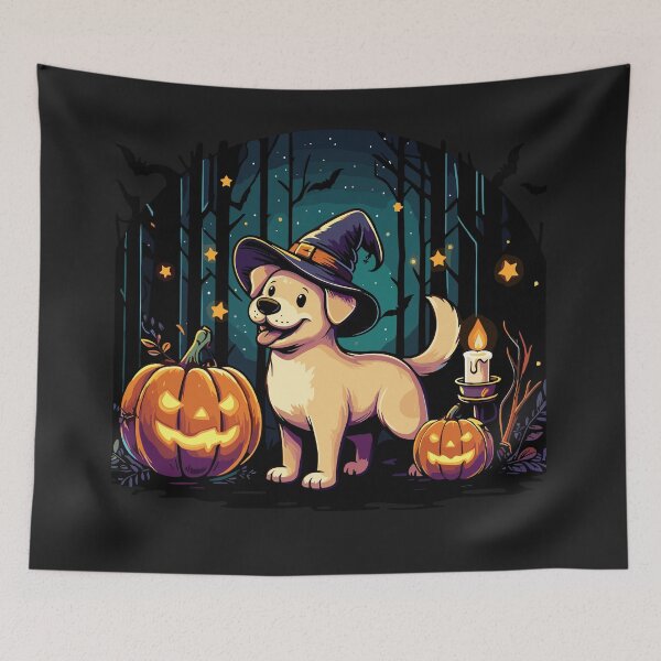 Item preview, “The Awakening of the Witches”, cute dog with a witch hat. designed and sold by yensyriv.