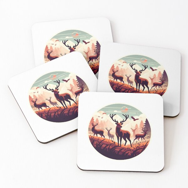 Item preview, Deer landscape designed and sold by ColderDesignLab.
