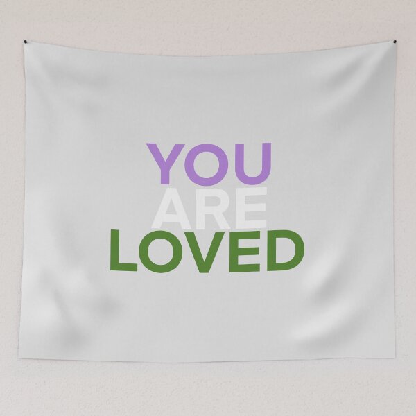 Item preview, You are loved (gender queer) designed and sold by Cosmic Kitty Colors.