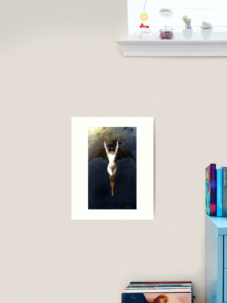 Thumbnail 2 of 3, Art Print, La Femme Chauve-Souris - The Bat-Woman - Albert Joseph Pénot designed and sold by forgottenbeauty.