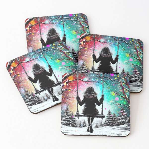 Item preview, Chica en un columpio en Navidad. designed and sold by growing-mom.