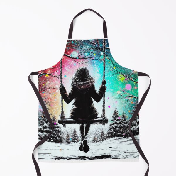 Item preview, Chica en un columpio en Navidad. designed and sold by growing-mom.