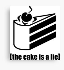 the cake is a lie Canvas Print