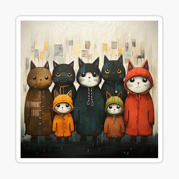 Item preview, Cats' Night Out designed and sold by Maria Angelica Maira.