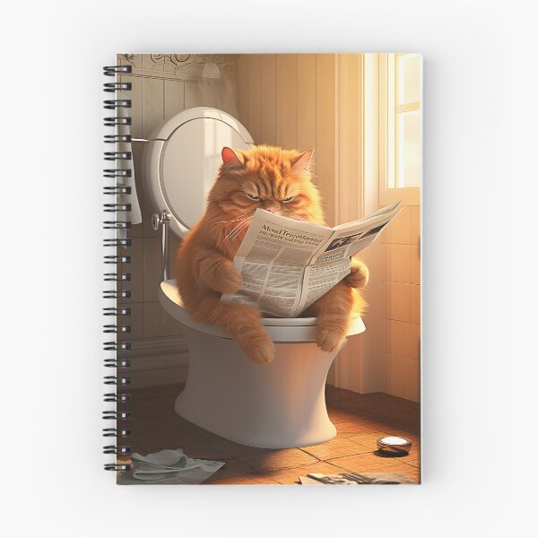 Item preview, Fat Cat Toilet Newspaper designed and sold by Aiko Poster.
