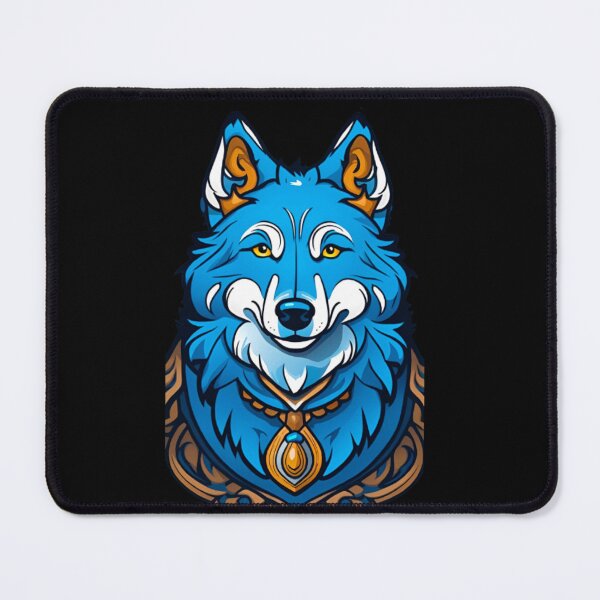 Item preview, Abstract blue wolf dog designed and sold by KorArtStudio.