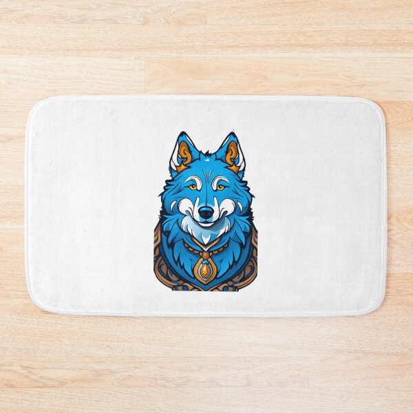 Item preview, Abstract blue wolf dog designed and sold by KorArtStudio.