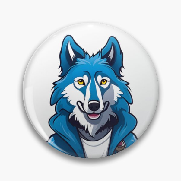 Item preview, Cool furry Blue wolf dog designed and sold by KorArtStudio.